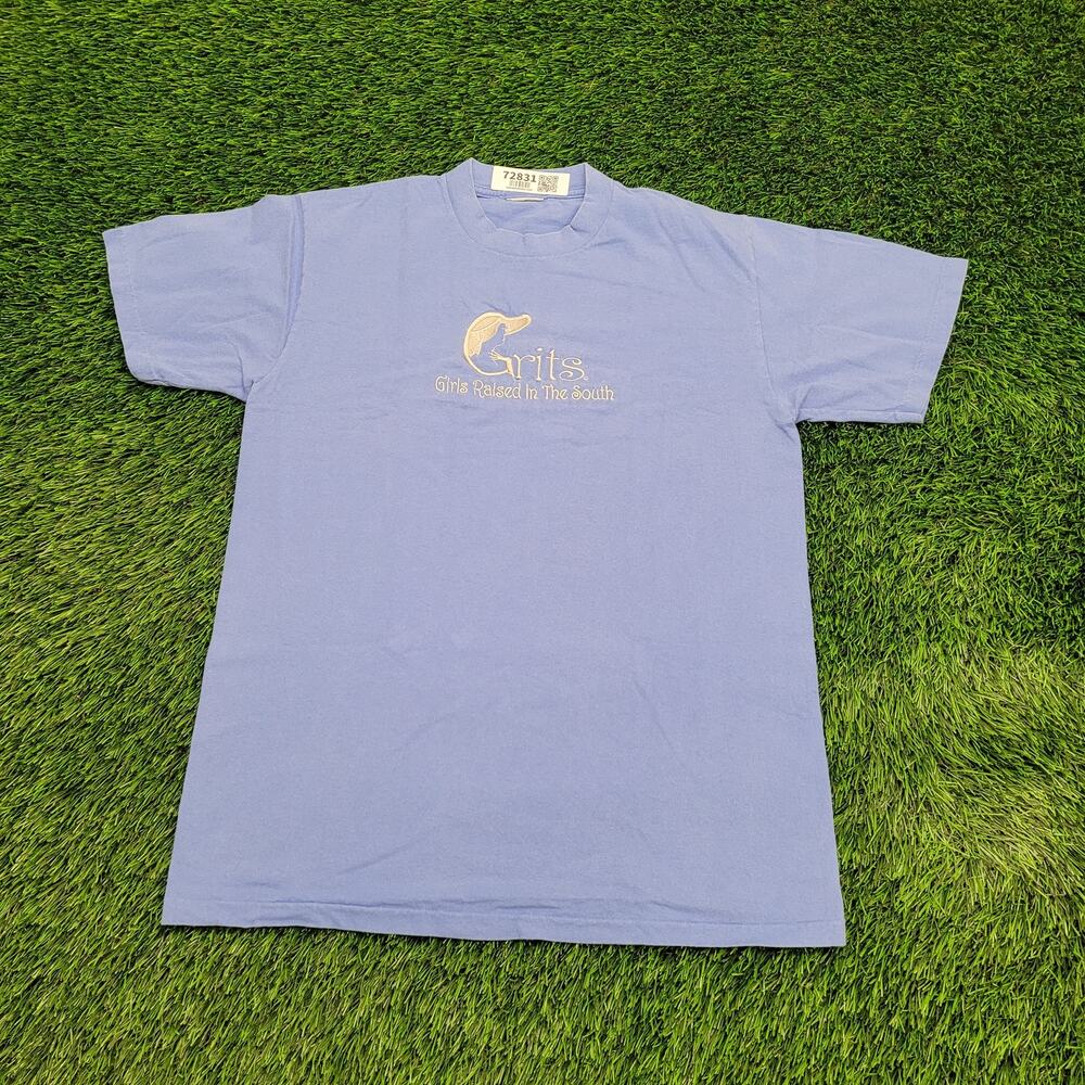 Vintage Cowgirl Shirt Womens Medium 19x27 Blue